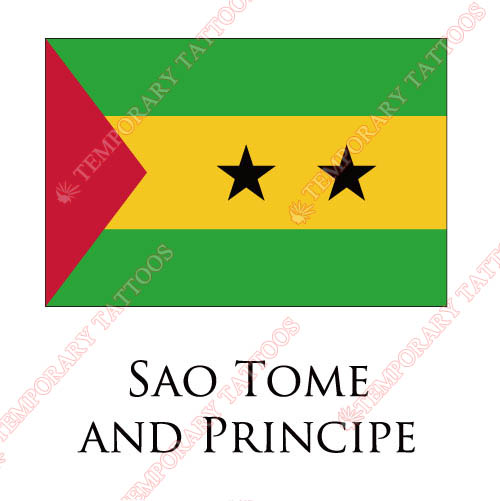 Sao Tome And Principe flag Customize Temporary Tattoos Stickers NO.1973